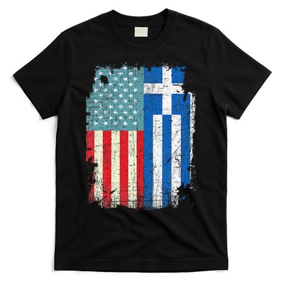 Proud Greek Heritage American Greek Flag Pride Gifts Idea T-Shirt