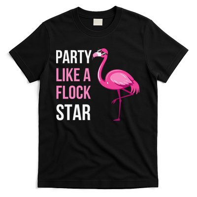 Party Like A Flock Star Pink Flamingo T-Shirt