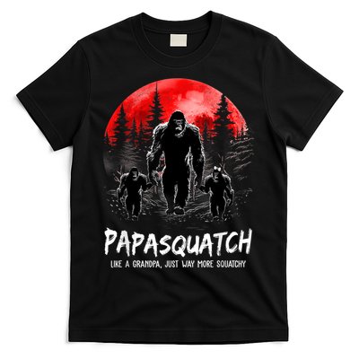 Papasquatch Like A Grandpa Just Way More Squatchy Funny Papa T-Shirt