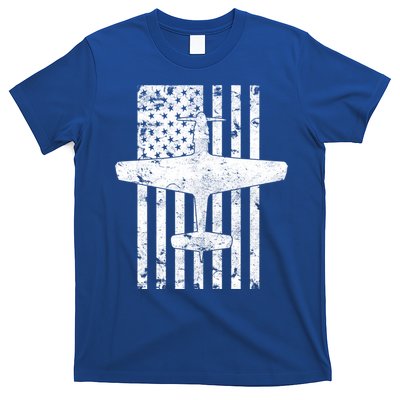 P51 Mustang Wwii Fighter Airplane Vintage Flag Gift T-Shirt