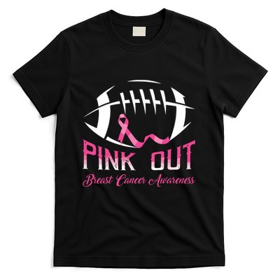 Pink Out Shirts Breast Cancer Football T-Shirt