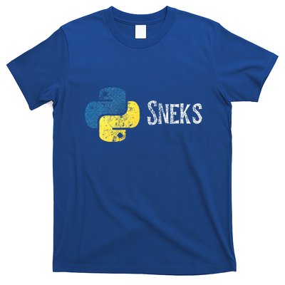 Python Programming Funny Programmer Python Logo Sneks Gift T-Shirt