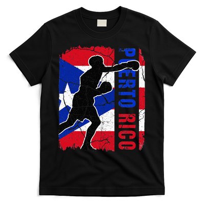 Puerto Rican Boxing Team Puerto Rico Flag Boxing Gloves T-Shirt