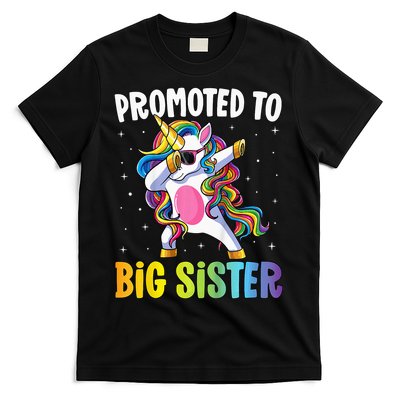 Promoted to Big Sister Dabbing Unicorn Older Sister T-Shirt