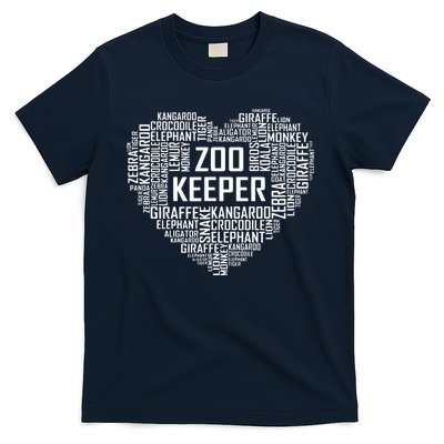 Proud Zoo Keeper Heart Gifts Zookeeper Animal Job Gift T-Shirt