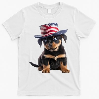 Rottweiler Dog Rottie Puppy USA Flag Cute Rottweilers Dogs T-Shirt