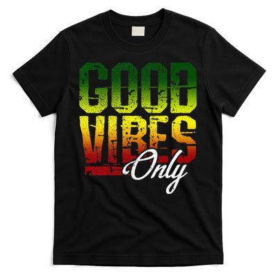 Reggae Good Vibes Only Jamaica One Love Rasta T-Shirt