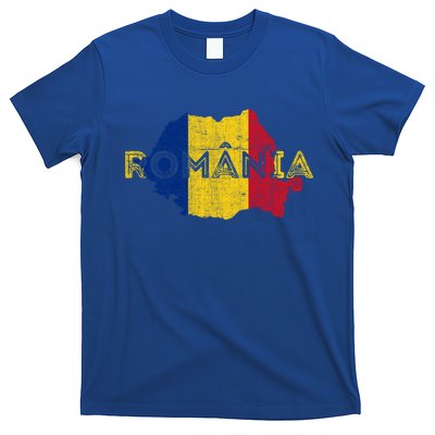Roian Map And Flag Souvenir Gift Distressed Roia Meaningful Gift T-Shirt