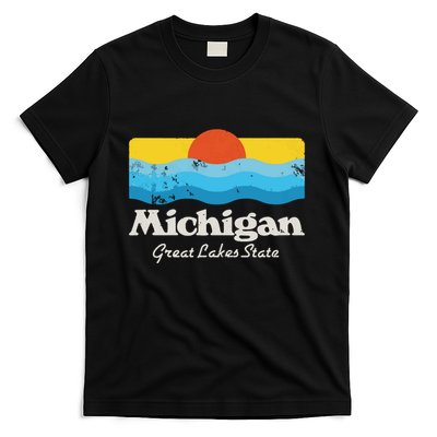 Retro Michigan Great Lakes State T-Shirt