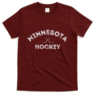 Retro Minnesota Hockey With Hockey Sticks T-Shirt