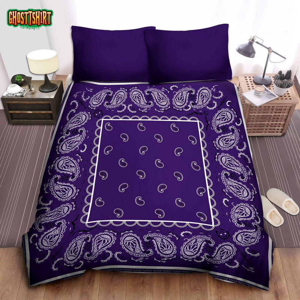 Royal Purple Bandana Bedding Set
