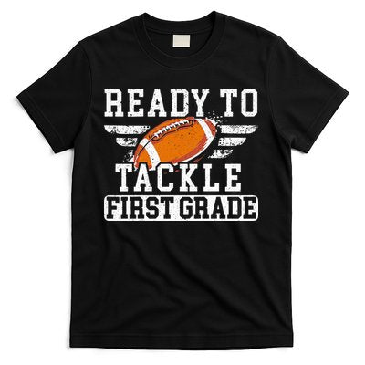 Ready To Tackle First Grade Football First Day Of School T-Shirt