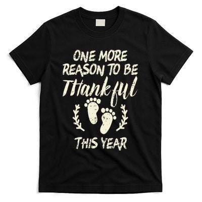 Reason Thankful This Year Baby Feet Thanksgiving Pregnancy T-Shirt