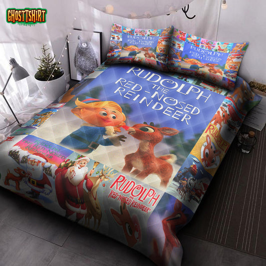 Rudolph The Red Nosed Reindeer V1 Quilt Bed Set