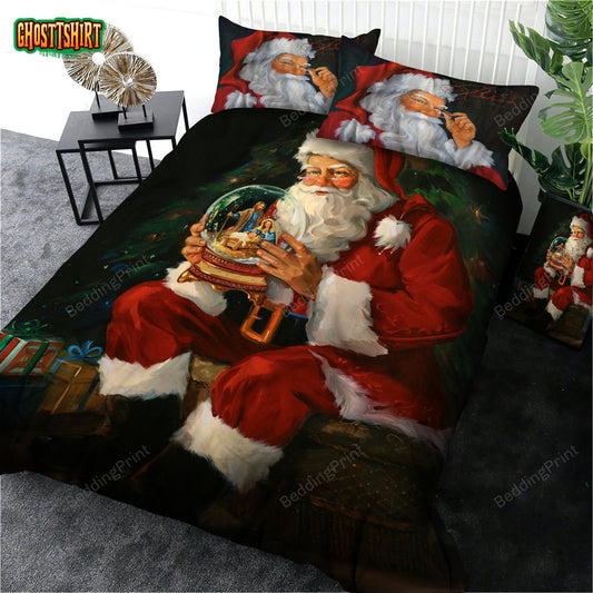 Santa Clause Merry Christmas Bedding Set