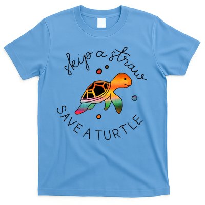 Skip A Straw Save A Turtle Gift T-Shirt