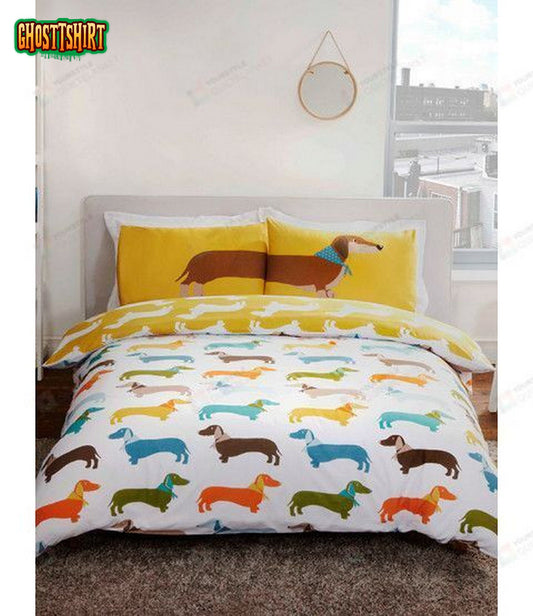 Sausage Dog Bed Sheets Spread Duvet Cover Bedding Set
