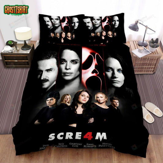 Scream 4 Movie Poster 2 Bed Sheets Spread Comforter Duvet Cover Bedding Set