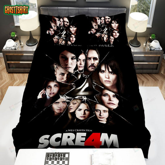 Scream 4 Movie Poster 3 Bed Sheets Spread Comforter Duvet Cover Bedding Set