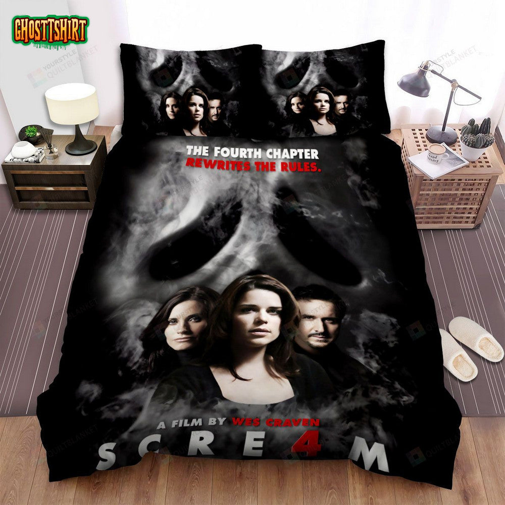 Scream 4 Movie Poster 4 Bed Sheets Spread Comforter Duvet Cover Bedding Set