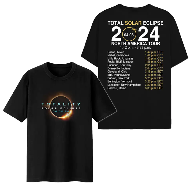 2024 Total Solar Eclipse North America Tour Shirt