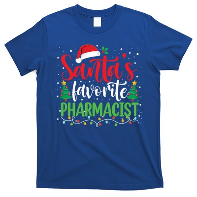 SantaS Favorite Pharmacist Christmas Nursing Santa Hat Gift T-Shirt