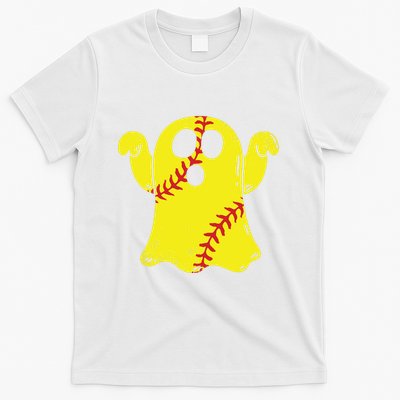 Softball Ghost Funny Halloween Costume Softball Lover T-Shirt