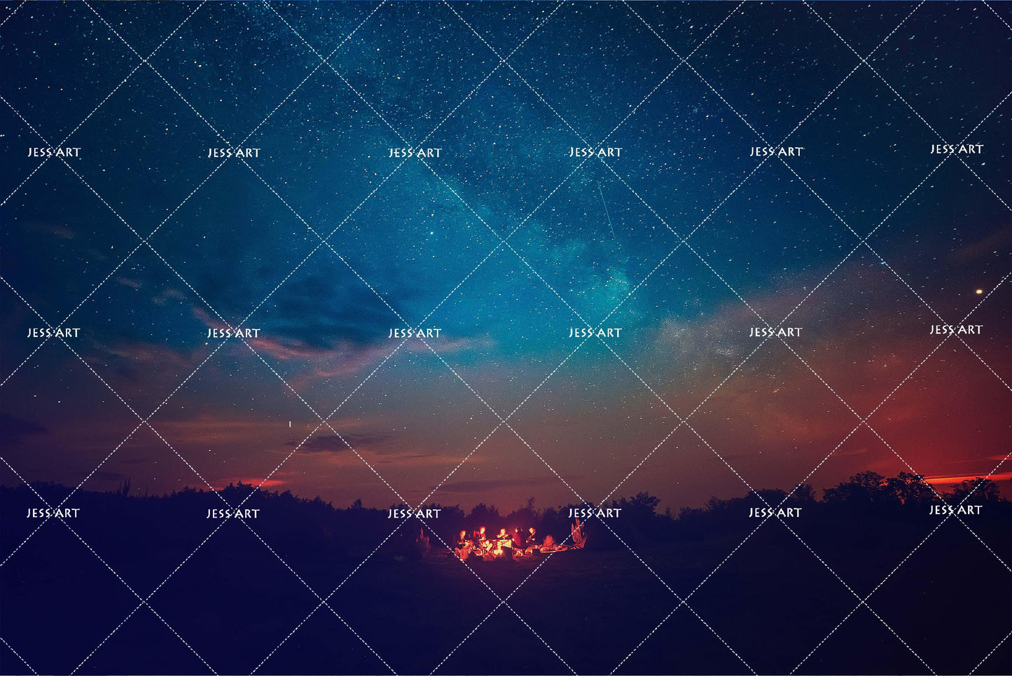 3D Blue Starry Sky Universe Night Quilt Cover Set Bedding Set Pillowcases 30