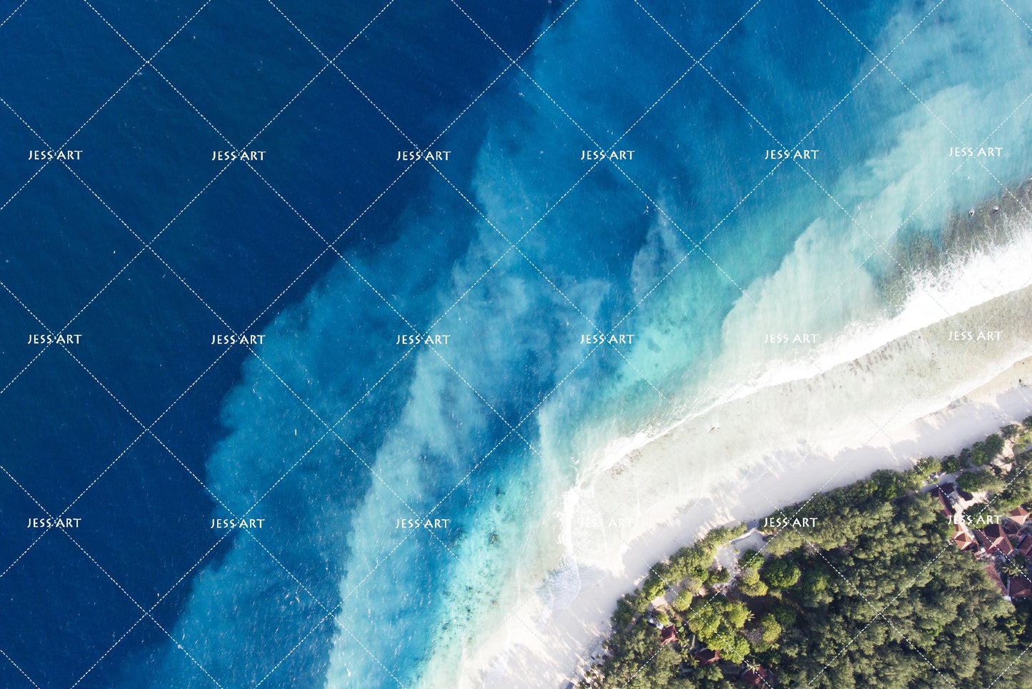 3D Blue Sea Wave Forest Quilt Cover Set Bedding Set Pillowcases 32