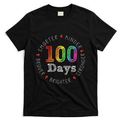 Smarter Kinder Stronger Brighter 100 Days Of School T-Shirt