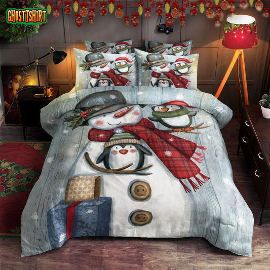 Snowman Christmas Bedding Set