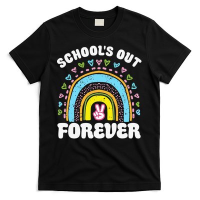School's Out Forever Rainbow Teacher Retirement Teacher Life T-Shirt