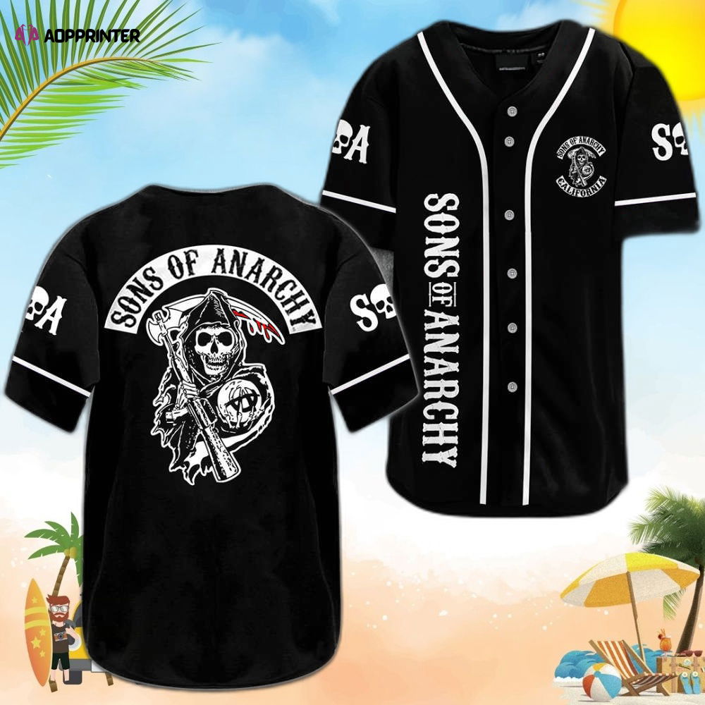 Sons of Anarchy Baseball Jersey: SOA0306L4KD - Authentic Design - Aopprinter