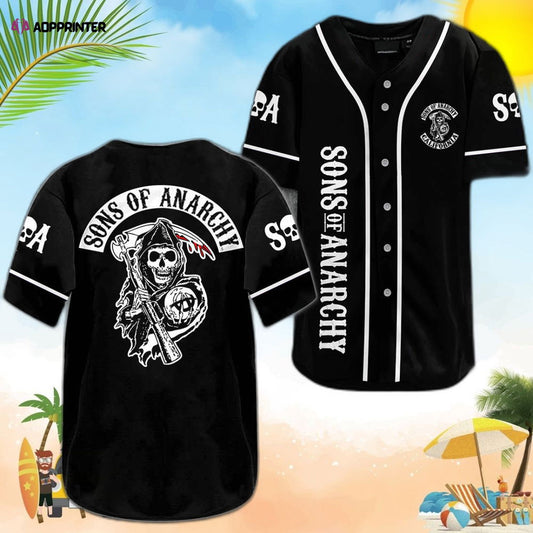 Sons of Anarchy Baseball Jersey: SOA0306L4KD - Authentic Design - Aopprinter