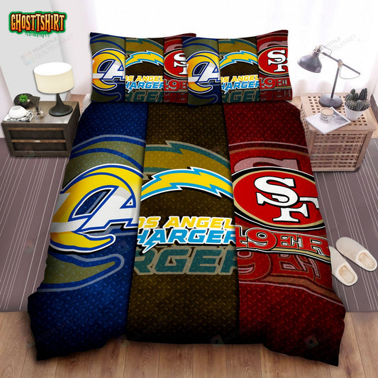 Sports California Nfl Teams Bed Sheet Spread Comforter Duvet Cover Bedding Set