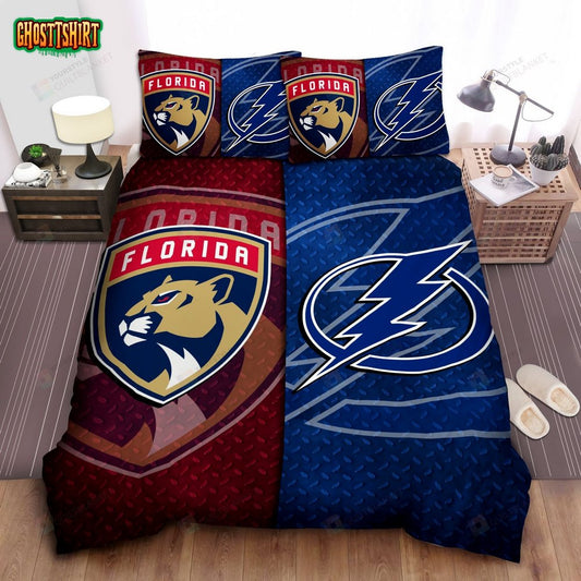 Sports Florida Nhl Teams Bed Sheet Spread Comforter Duvet Cover Bedding Set