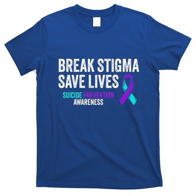 Suicide Prevention Support Break Stigma Suicide Awareness T-Shirt