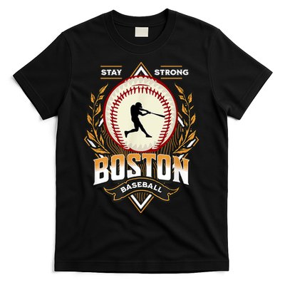 Stay Strong Boston Baseball Graphic Tee Vintage Style T-Shirt