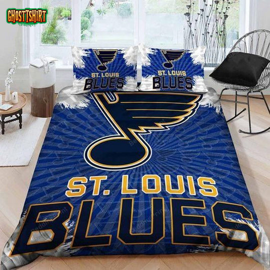 St. Louis Blues Halloween And Christmas Sale Duvet Cover Bedding Set