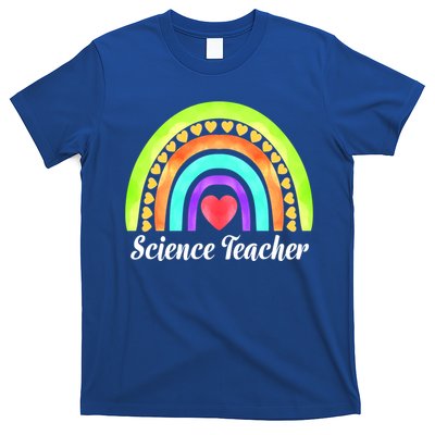 Science Teacher Hearts And Rainbows Great Gift T-Shirt