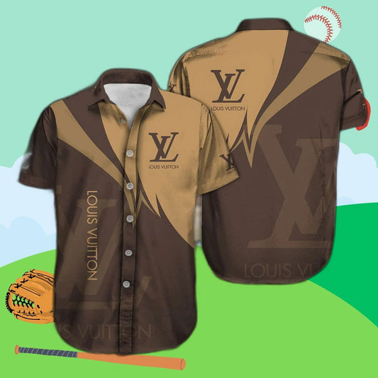 Stylish Louis Vuitton Button Shirt: Luxury Summer Outfit for Men & Women - Aopprinter
