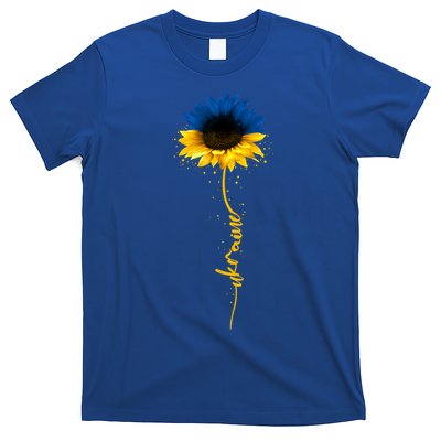Sunflower Ukrainian Flag Tee I Stand With Ukraine Peace Gift T-Shirt