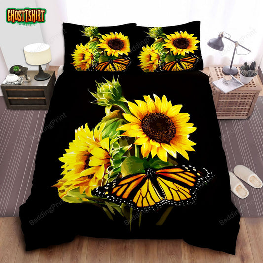 Sunflower And Butterfly Bedding Set