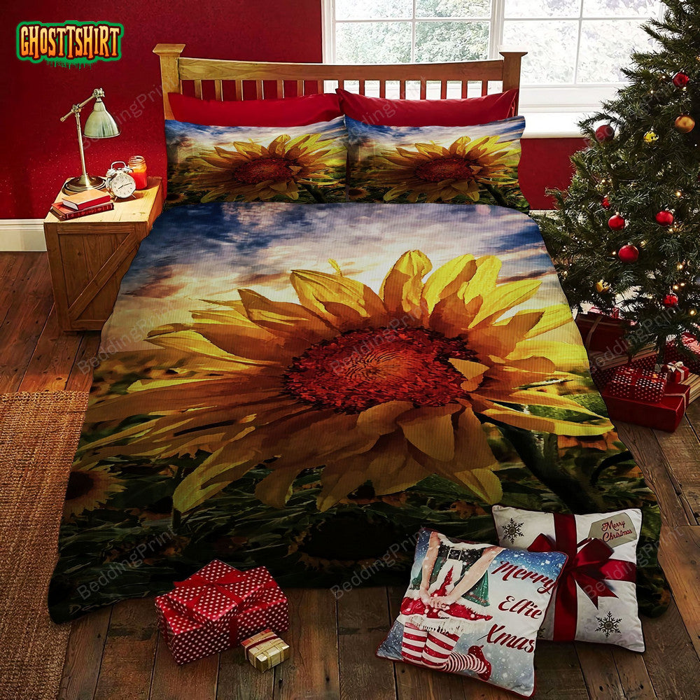 Sunflower Bed Sheets Spread Duvet Cover Bedding Set