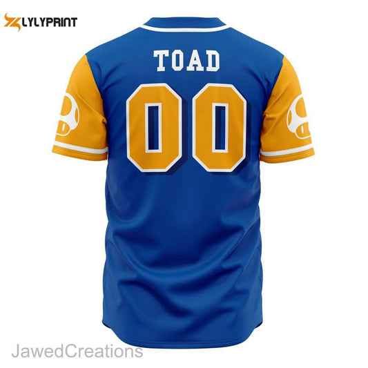 Super Mario Jersey Shirt, Mario Mushroom Baseball Jersey - lylyprint.com