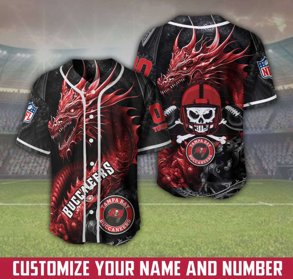 Tampa Bay Buccaneers Personalized Baseball Jersey Fan Gifts - lylyprint.com