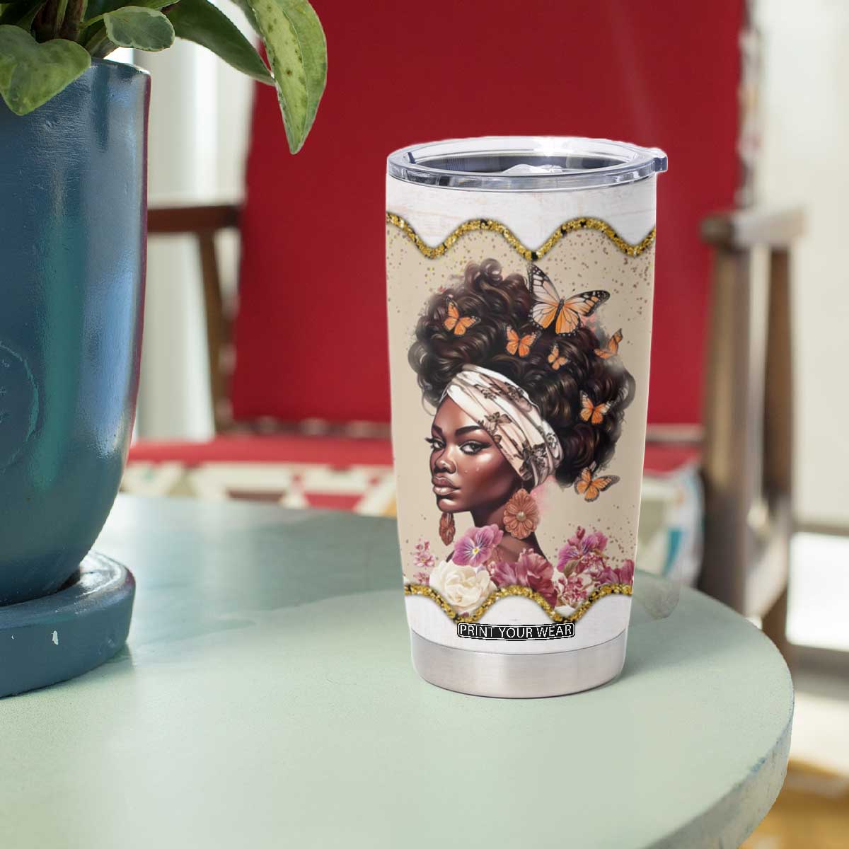 Black Girl Affirmations Tumbler Cup God Says You Are Bible Verse Christian African American TB02