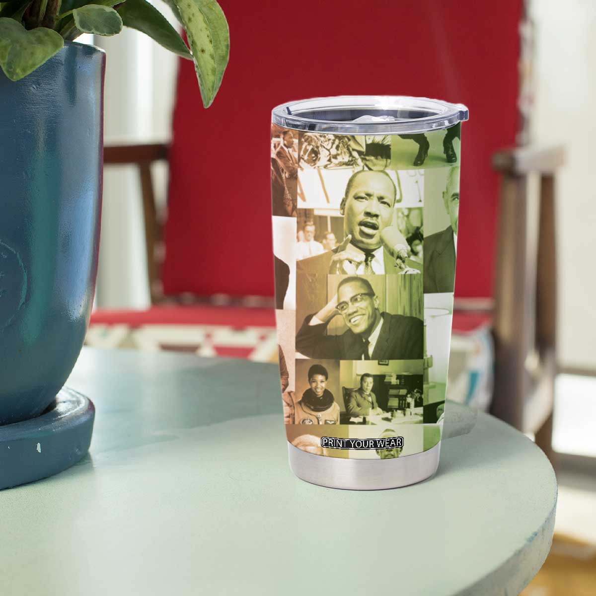 Black Pride Tumbler Cup Black History 24/7/365 Melanin Civil Rights Leaders TB09