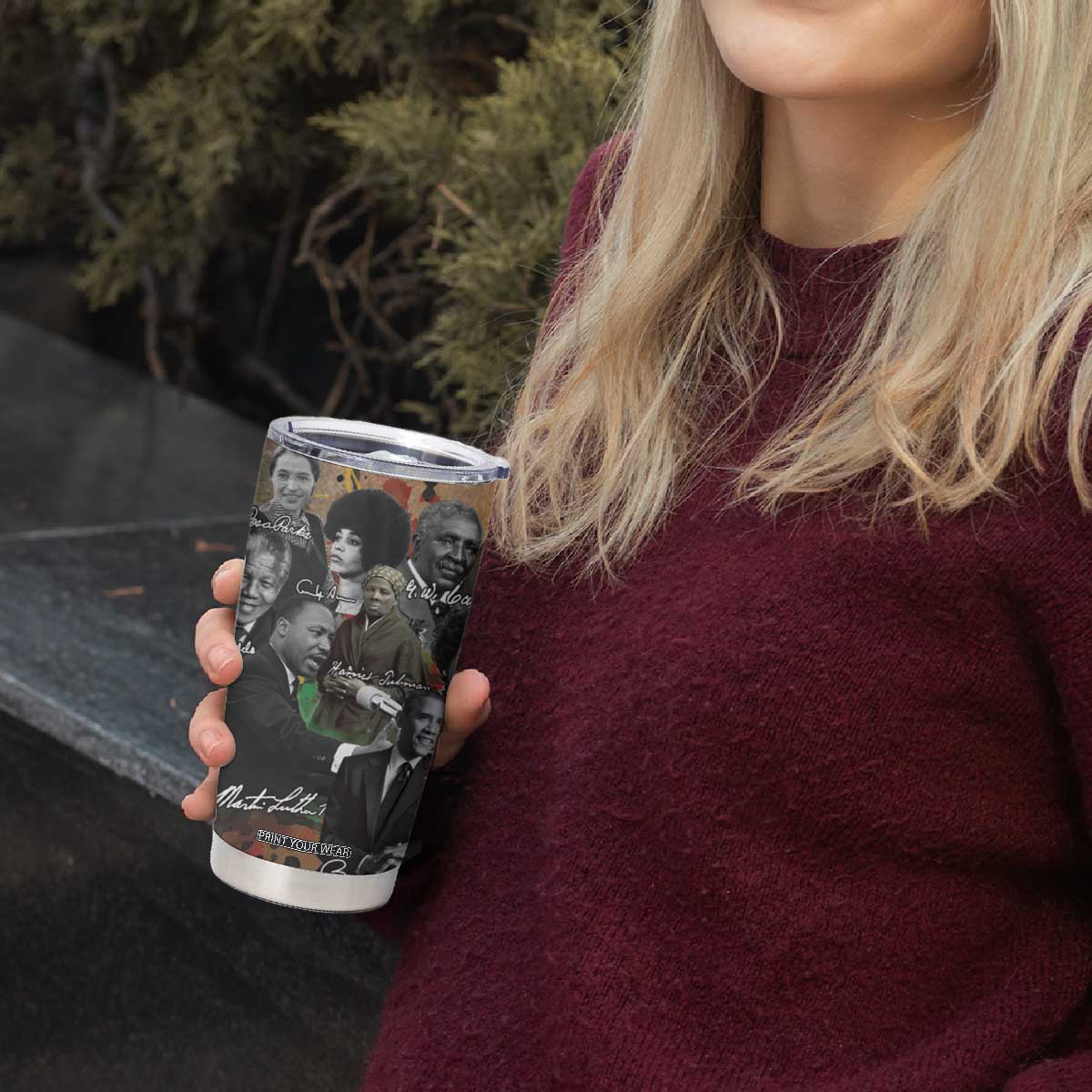 Black History Tumbler Cup MLK Obama Kamala Malcolm X Harriet James Baldwin Black Pride TB09
