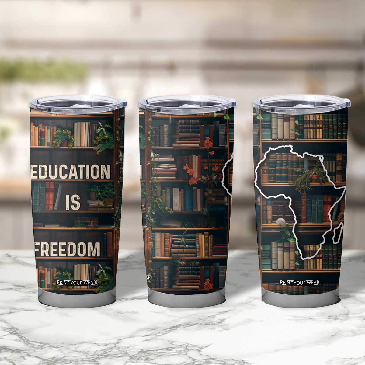 Black Educator Tumbler Cup Education Is Freedom Bookish Black History TB09